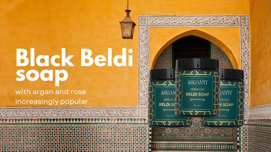 Black Beldi soap with argan and rose increasingly popular