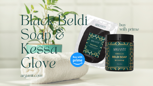 Black Beldi Soap and a Kessa Glove