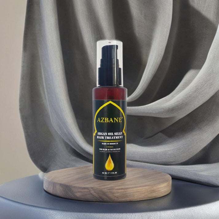 KENZADI SILKY HAIR & FACIAL HAIR TREATMENT, based on Pure Moroccan Argan Oil, the ultimate solution for Frizzy, Damaged and Dry Hair, 60 ML, 2 oz