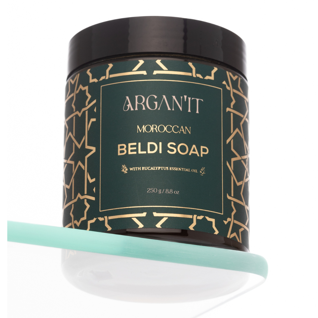 Moroccan Black Soap: Skin-Rejuvenating Exfoliation - Rose | Neroli | Eucalyptus